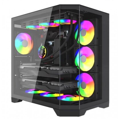 AirFlow X 3RSYS QUIET S530 Black USB-C + USB 3.0 Gabinete ATX Incluye 4x ARGB FAN 120mm Alto rendimiento en bloque - Imagen 5